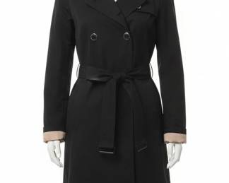 Calvin Klein Women's Black Belted Trench Coat