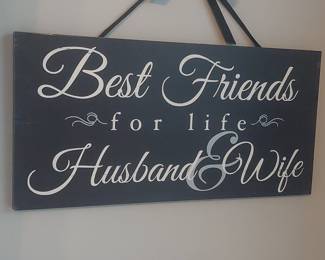 Best Friends for Life Husband & Wife Wooden Wall Sign