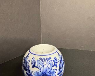 Delft Blue Style Ceramic Tea Light Holder