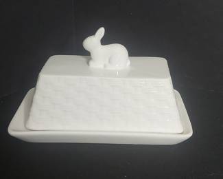 Sheffield Home Ceramic Bunny Butter Dish