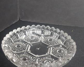 Vintage Italian Pressed Glass Ashtray/Coaster