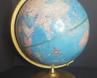 Replogle 12-inch World Time Globe with Gold Meridian and Base