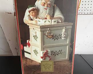 Lenox Santa's Workbench Cookie Jar