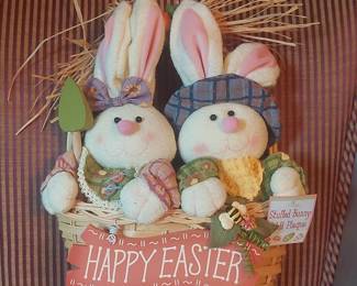 2005 CVS Stuffed Bunny Easter Wall Plaque