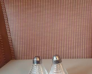 Vintage Pressed Glass Salt and Pepper Shakers