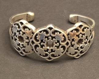 Brighton Silver-Tone Filigree Cuff Bracelet