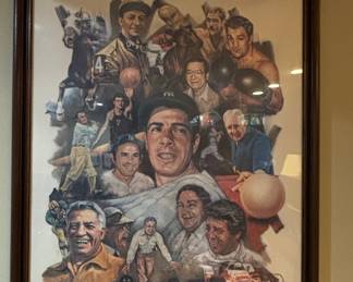 Italian-American Sports Hall of Fame Limited Edition Lithograph by Carlo Beninati