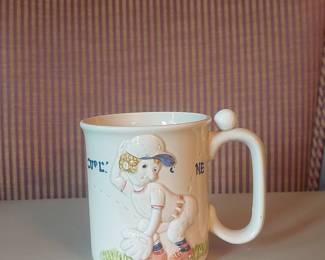 Enesco 1978 Baseball Player Mug E-1012