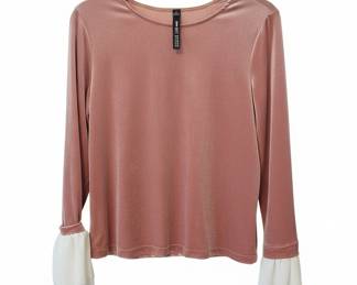 Design Lab Long Sleeve Velvet Top