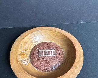 Vintage Football Theme Decorative Resin Bowl