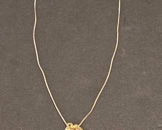 Palm Tree Pendant Necklace with Sterling Silver Chain