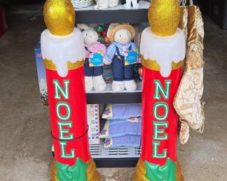 Vintage NOEL Candle Blow Molds Decorations