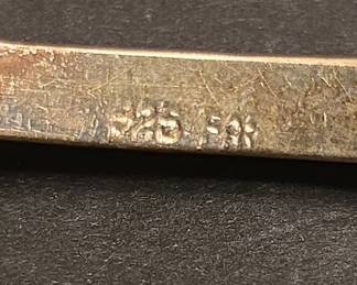 Vintage Sterling Silver Gold-Plated Square Bangle Bracelet