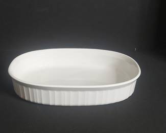 CorningWare French White F-6-B Oval Casserole Dish 1.8 Liter