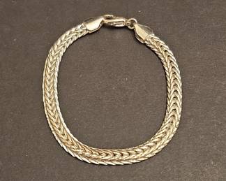 Vintage Gold-Tone Braided Link Costume Bracelet