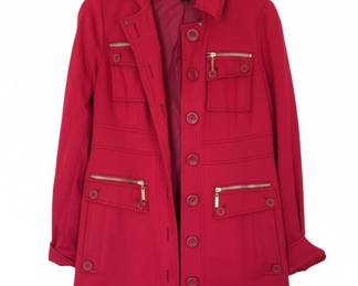 INC International Concepts Red Utility Jacket