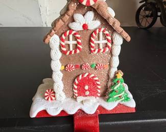 Gingerbread House Christmas Stocking Holder Set