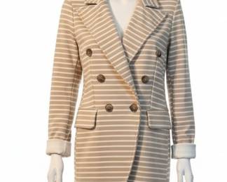 Banana Republic Pique Knit Striped Blazer