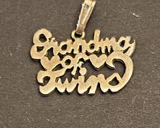 Grandma of Twins Sterling Silver Pendant