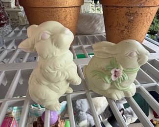Vintage Ceramic Easter Bunny Figurines