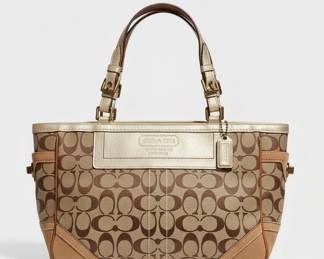 Coach Signature Stripe Carryall Tote
