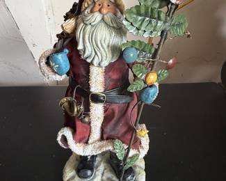 Possible Dreams Clothtique Santa Figurine with Staff and Sack