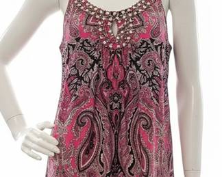 Embellished Paisley Halter Neck Blouse