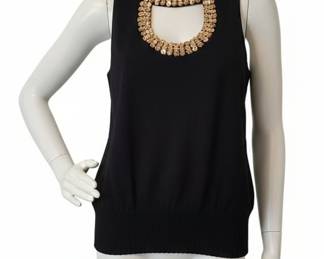 Christina Rotelli Sleeveless Embellished Top