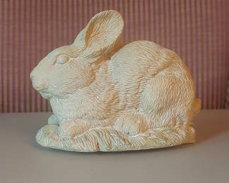 Resin Rabbit Figurine with detached base