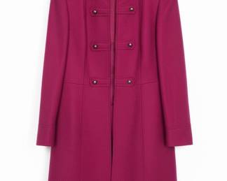 Isabella DeMarco Magenta Military-Style Coat