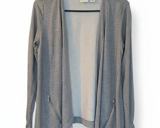 Zenergy by Chico's Open-Front Cardigan with Zipper Pockets