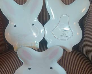 Easter Bunny Melamine Serving Plates - Set of 4