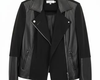 Calvin Klein Women's Mixed-Media Moto Jacket