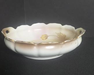 Antique Noritake Hand Painted Floral Nut Dish Candy Bowl