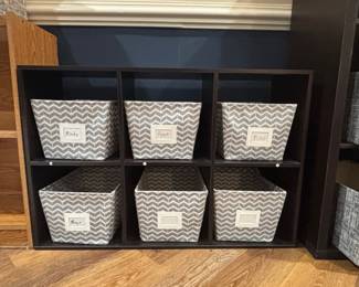 6-Cube Storage Organizer with Fabric Bins