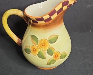 Certified International "Sunflower" Pitcher by Margaret Le Van