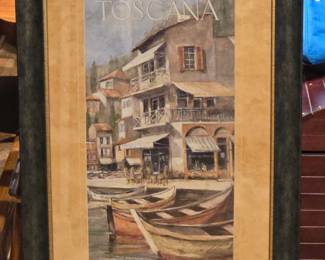 F. de Villeneuve 'Toscana' Framed Print