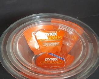 Pyrex Originals Clear Glass Mixing Bowl Set