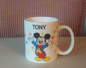 Vintage 1988 Disney Epcot Center Souvenir Coffee Mug Personalized 'Tony'