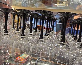 Luminarc Domino Signature Black Stem Wine Glasses