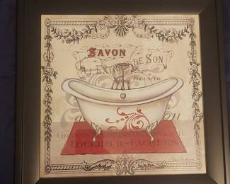 Danielle Acena 'Savon' Framed Bath Art