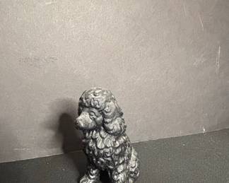 Vintage Cast Iron Poodle Figurine