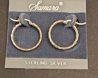 Samara Sterling Silver Hoop Earrings