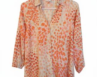 Cabi Women's Abstract Animal Print Button-Down Blouse
