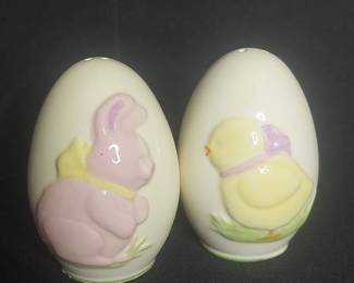 Kmart Easter Bunny and Chick Salt and Pepper Shakers