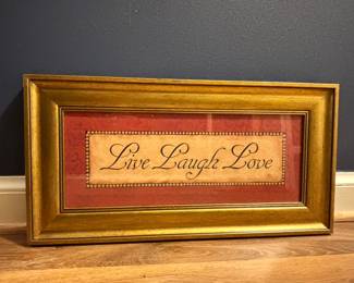 Live Laugh Love Framed Wall Art