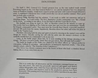 Don Stivers "To Make Hell Tremble" Signed Print 922/1300 FBI Quantico Presentation w/COA
