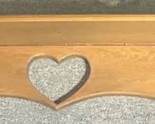 Vintage Wooden Hanging Heart Shelf With Peg Rack Shows some signs of wear like cracked wood See photos for condition 60” L 5.5” W