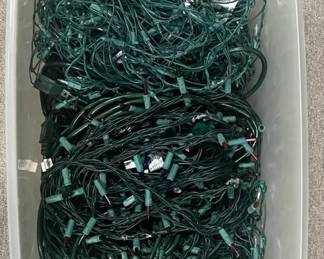 Mystery Lot of Christmas Lights & Light Stakes A large assortment of Christmas lights and outdoor light stakes for someone willing to untangle, test, and put them back into holiday service. Includes multiple strands/styles of lights plus a box of 25 light stakes and additional accessories.  Lights have not been tested; working condition unknown Various styles and sizes included Sold as-is Storage tote not included unless otherwise noted See photos for contents and condition   Market Insight & Estimated Market Value: A fun bargain lot for holiday decorators, DIYers, or anyone needing extra lights and replacement pieces.    Estimated Market Value: $25–$50