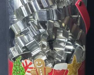 Wilton 30 Piece Christmas Cookie Cutter Set Wilton holiday cookie cutter set with 30 metal cutters in assorted Christmas and seasonal shapes. Great for holiday baking, decorating parties, or family cookie-making traditions.  30-piece set Appears unused in original packaging Assorted holiday shapes See photos for details and condition Market Insight & Estimated Market Value: A ready-to-use holiday baking collection with plenty of shapes for cookies, crafts, and seasonal projects.  Estimated Market Value: $15–$25
